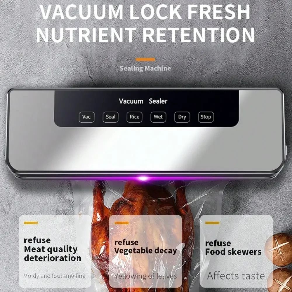 Kitchen Gadgets Organizer - Электрический вакуумный упаковщик с сенсорными кнопками,